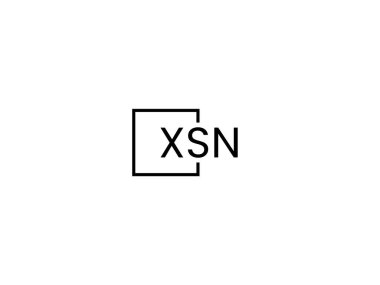 xsn harfleri logo tasarım vektör şablonu