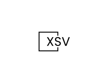 xsv harfleri logo tasarım vektör şablonu