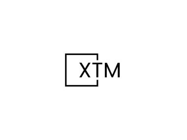 xtm harfleri logo tasarım vektör şablonu