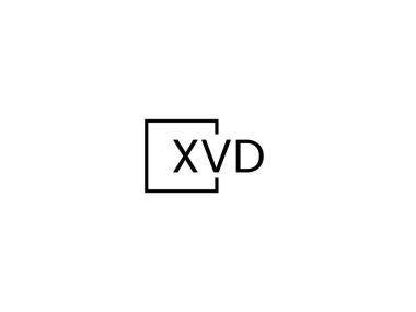 xvd harfleri logo tasarım vektör şablonu