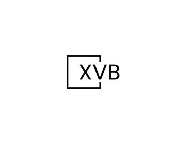 xvb harfleri logo tasarım vektör şablonu