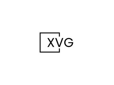 xvg harfleri logo tasarım vektör şablonu