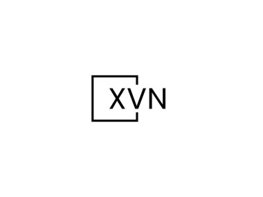 xvn harfleri logo tasarım vektör şablonu