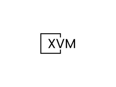xvm harfleri logo tasarım vektör şablonu