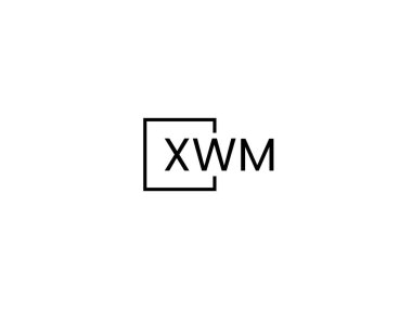 xwm harfleri logo tasarım vektör şablonu