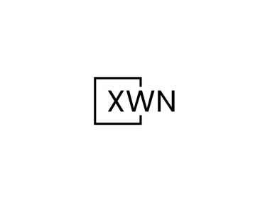 xwn harfleri logo tasarım vektör şablonu