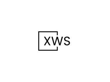 xws harfleri logo tasarım vektör şablonu