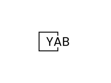 yab harfleri logo tasarım vektör şablonu