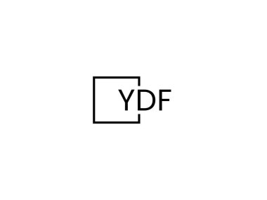 ydf harfleri logo tasarım vektör şablonu