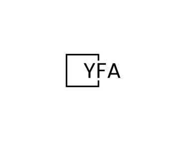 yfa harfleri logo tasarım vektör şablonu
