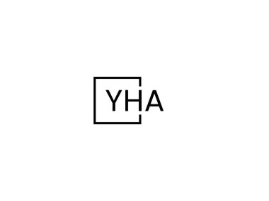 yha harfleri logo tasarım vektör şablonu