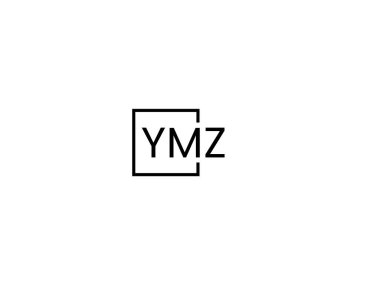 YMZ harfleri logo tasarım vektör şablonu