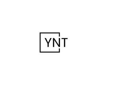 YNT harfleri logo tasarım vektör şablonu