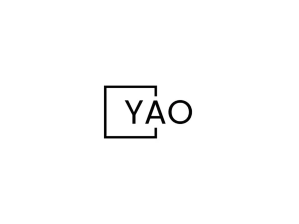 Modèle Vectoriel Conception Logo Lettres Yao — Image vectorielle