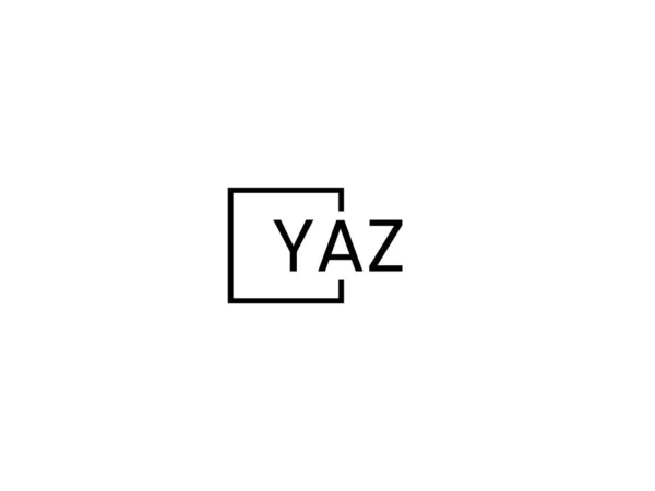 Yaz Bokstäver Logotyp Design Vektor Mall — Stock vektor