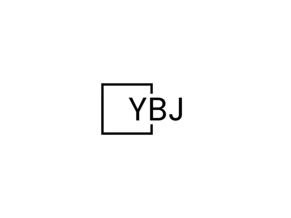 Ybj Bokstäver Logo Design Vektor Mall — Stock vektor