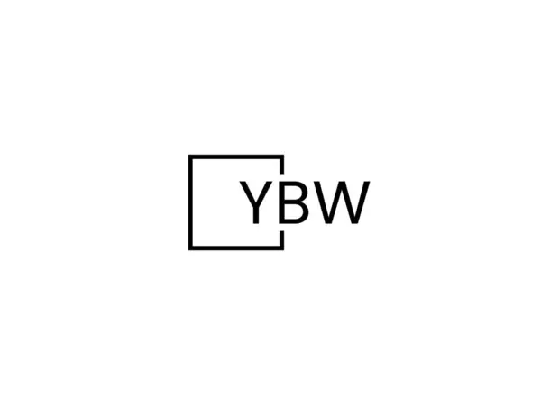 Ybw Letras Logotipo Diseño Vector Plantilla — Archivo Imágenes Vectoriales