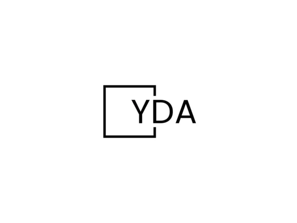 Yda文字ロゴデザインベクターテンプレート — ストックベクタ
