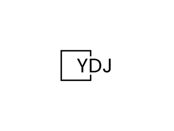 Ydj Bokstäver Logotyp Design Vektor Mall — Stock vektor