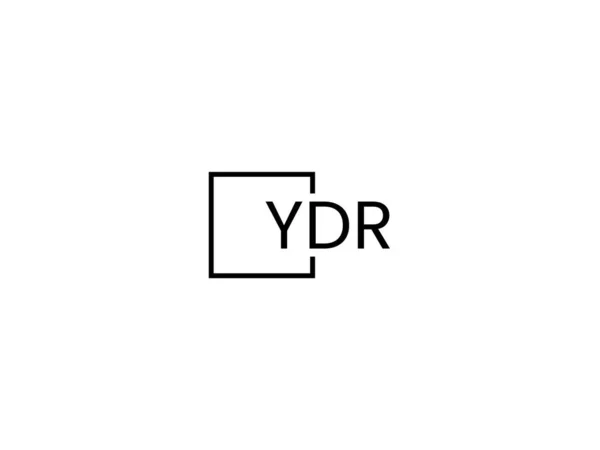 Ydr Bokstäver Logotyp Design Vektor Mall — Stock vektor