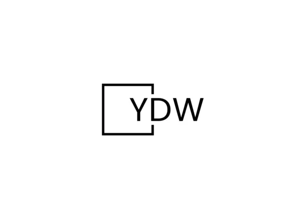 Ydw Letras Logotipo Diseño Vector Plantilla — Archivo Imágenes Vectoriales