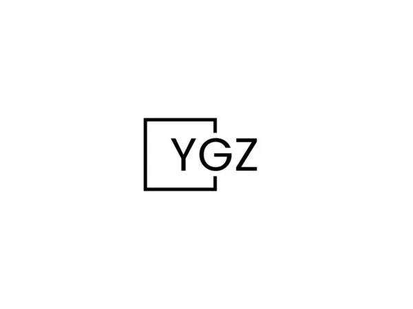 Ygz Bokstäver Logotyp Design Vektor Mall — Stock vektor