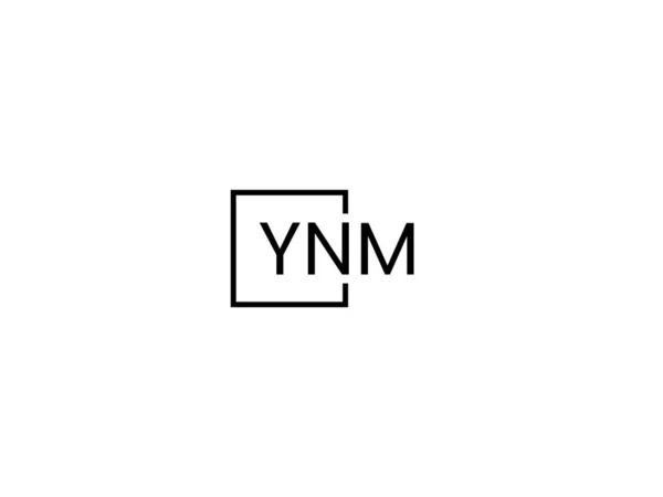 Ynm Letras Logotipo Diseño Vector Plantilla — Archivo Imágenes Vectoriales