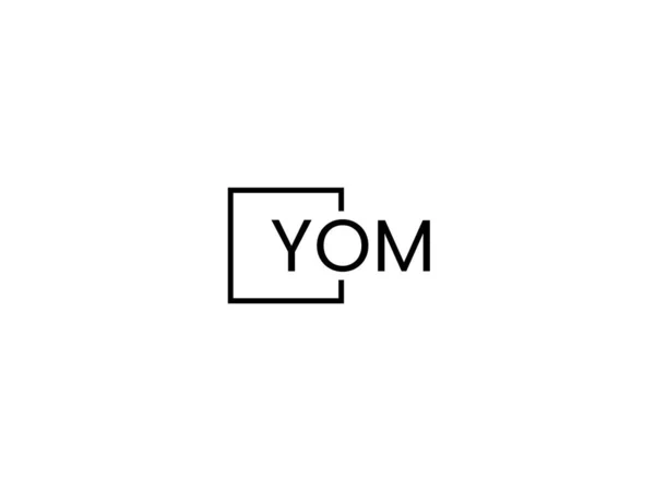 Modèle Vectoriel Conception Logo Lettres Yom — Image vectorielle