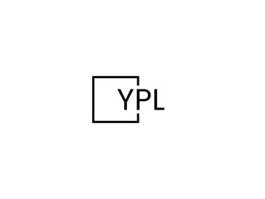 YPL harfleri logo tasarım vektör şablonu