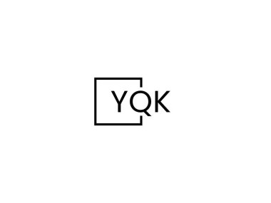 YQK harfleri logo tasarım vektör şablonu