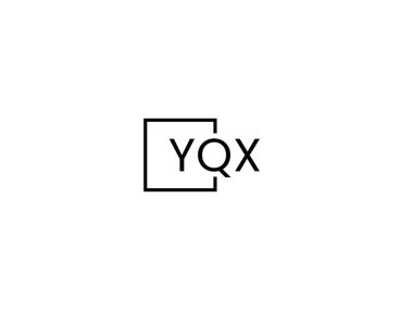 YQX harfleri logo tasarım vektör şablonu
