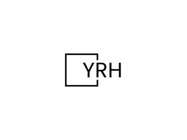 YRH harfleri logo tasarım vektör şablonu