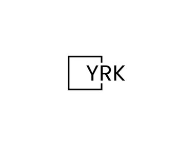 YRK harfleri logo tasarım vektör şablonu