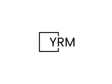 YRM harfleri logo tasarım vektör şablonu