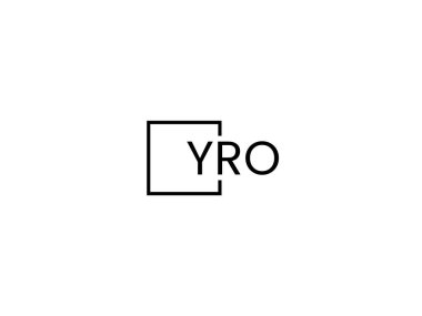 YRO harfleri logo tasarım vektör şablonu