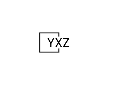 YXZ harfleri logo tasarım vektör şablonu