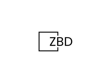 ZBD harfleri logo tasarım vektör şablonu
