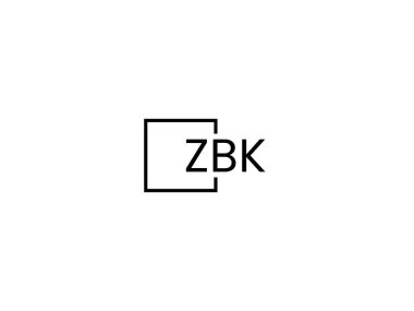 ZBK harfleri logo tasarım vektör şablonu