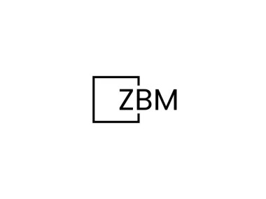 ZBM harfleri logo tasarım vektör şablonu