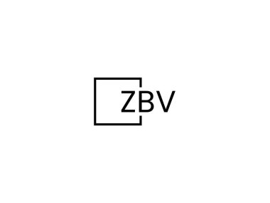 ZBV harfleri logo tasarım vektör şablonu