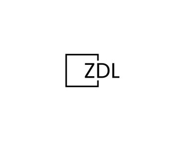 ZDL harfleri logo tasarım vektör şablonu