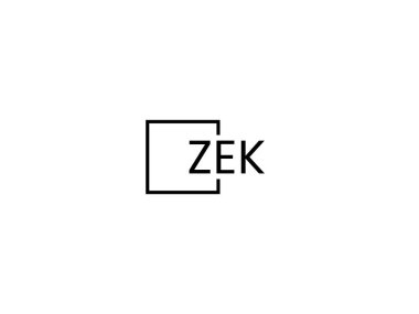 ZEK harfleri logo tasarım vektör şablonu