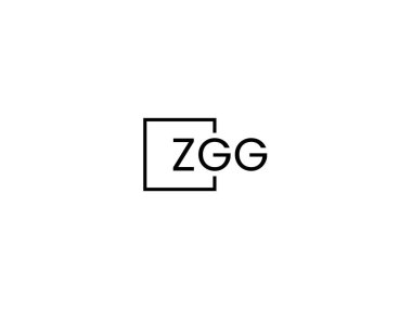 ZGG harfleri logo tasarım vektör şablonu