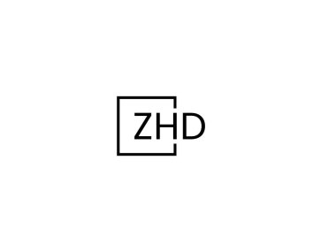 ZHD harfleri logo tasarım vektör şablonu