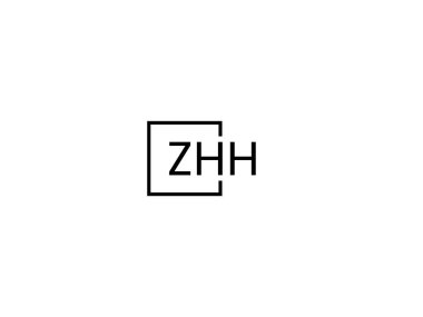 ZHH harfleri logo tasarım vektör şablonu