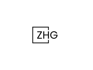 ZHG harfleri logo tasarım vektör şablonu