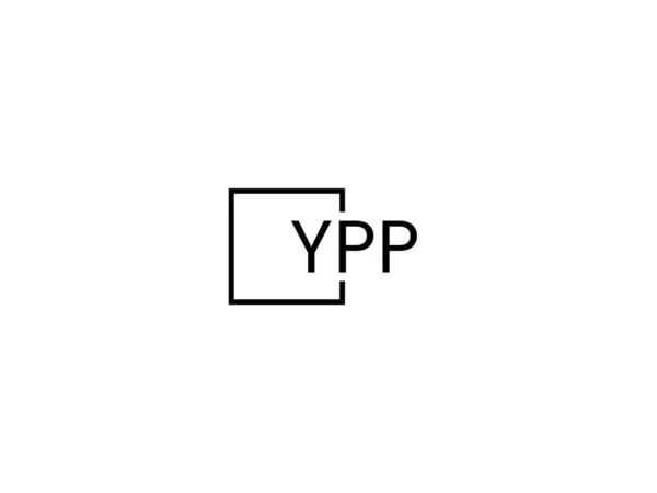 Ypp Letras Logotipo Modelo Vetor Design —  Vetores de Stock