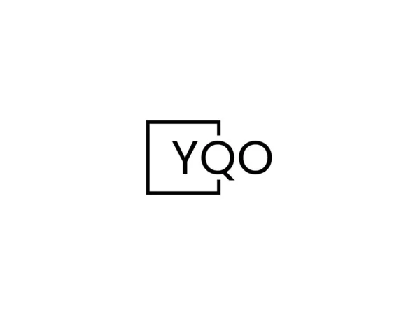 Yqo Письма Дизайн Логотипа Векторный Шаблон — стоковый вектор