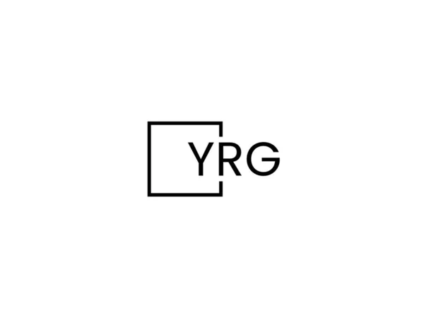 Yrg Harfleri Logo Tasarım Vektör Şablonu — Stok Vektör