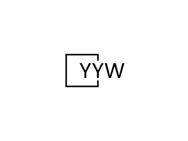 Plantilla Vectorial Diseño Logotipo Letras Yyw — Archivo Imágenes Vectoriales